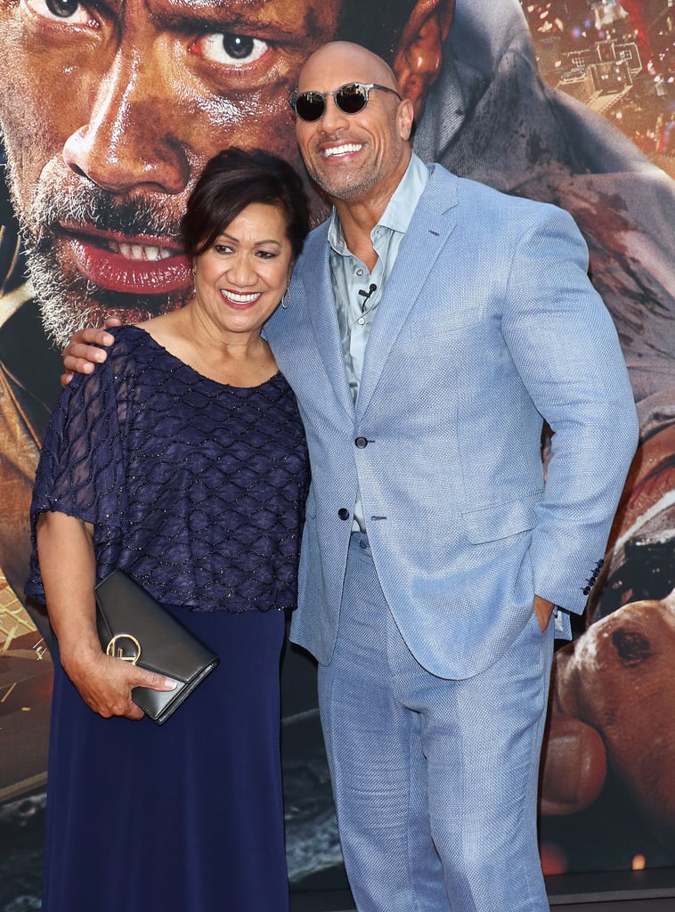 Dwayne Johnson and Daughter at Skyscraper Premiere