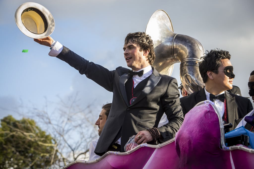 Ian Somerhalder at Mardi Gras For Krewe of Endymion Parade