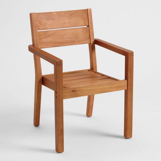 Eucalyptus Wood Formentera Outdoor Dining Armchair