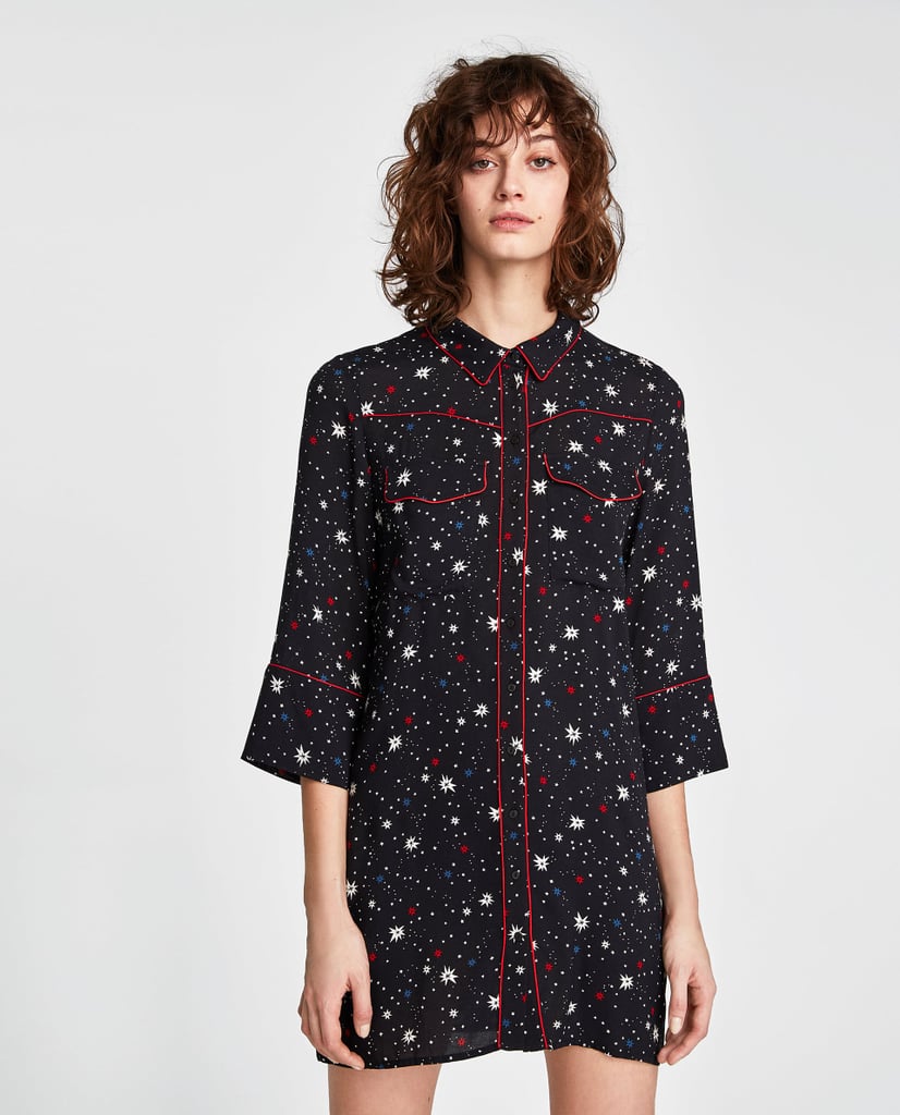 star print dress zara