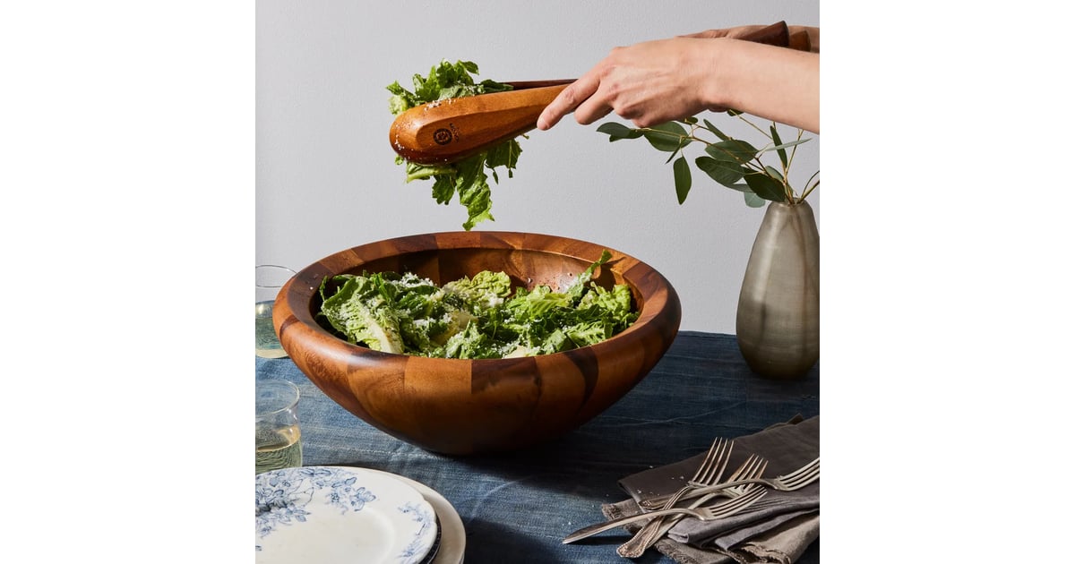 A Vintage Wood Salad Bowl Set Dansk Wood Classics 3Piece Salad Bowl