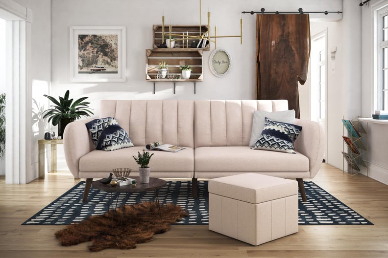 Novogratz Brittany Linen Futon Couch