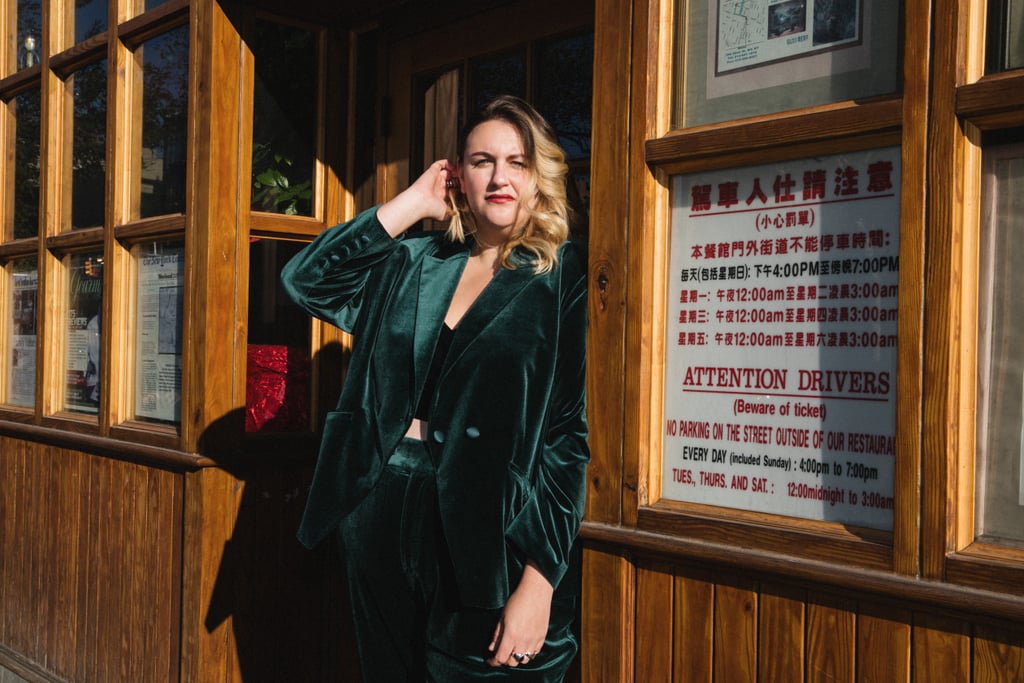 This Flattering Velvet Pantsuit Is Perfect For the Holidays
