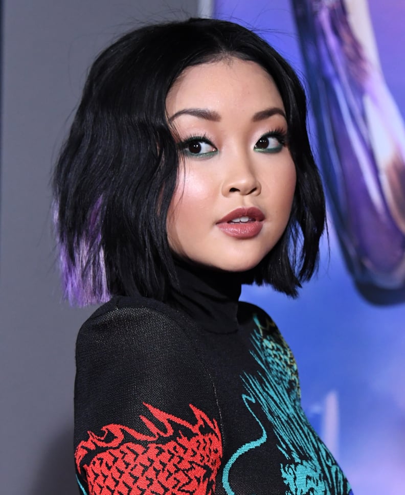 Lana Condor's Purple Hair at Alita: Battle Angel Premiere