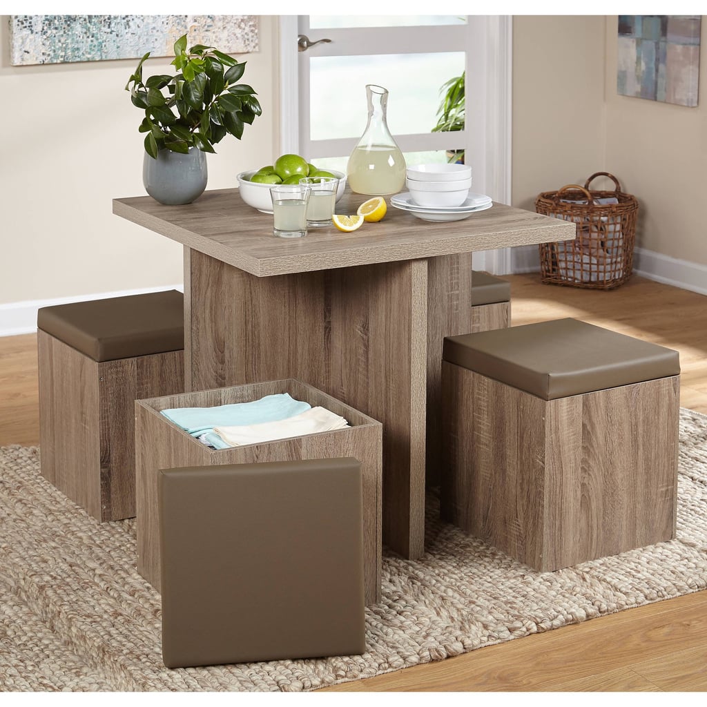 5-Piece Baxter Dining Set with Storage Ottoman