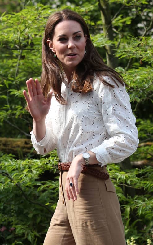 Kate Middleton White Trousers Street Style Spring Summer 2022