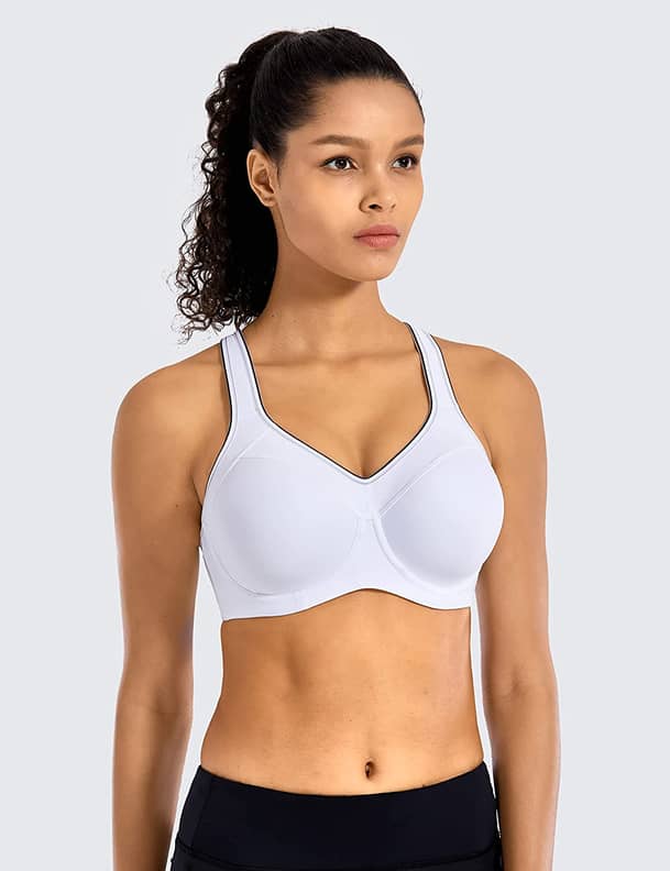 SYROKAN Full Coverage Sports Bras for Women High Impact Support Padded  Bounce Control Wireless Plus Size Bras in 2024