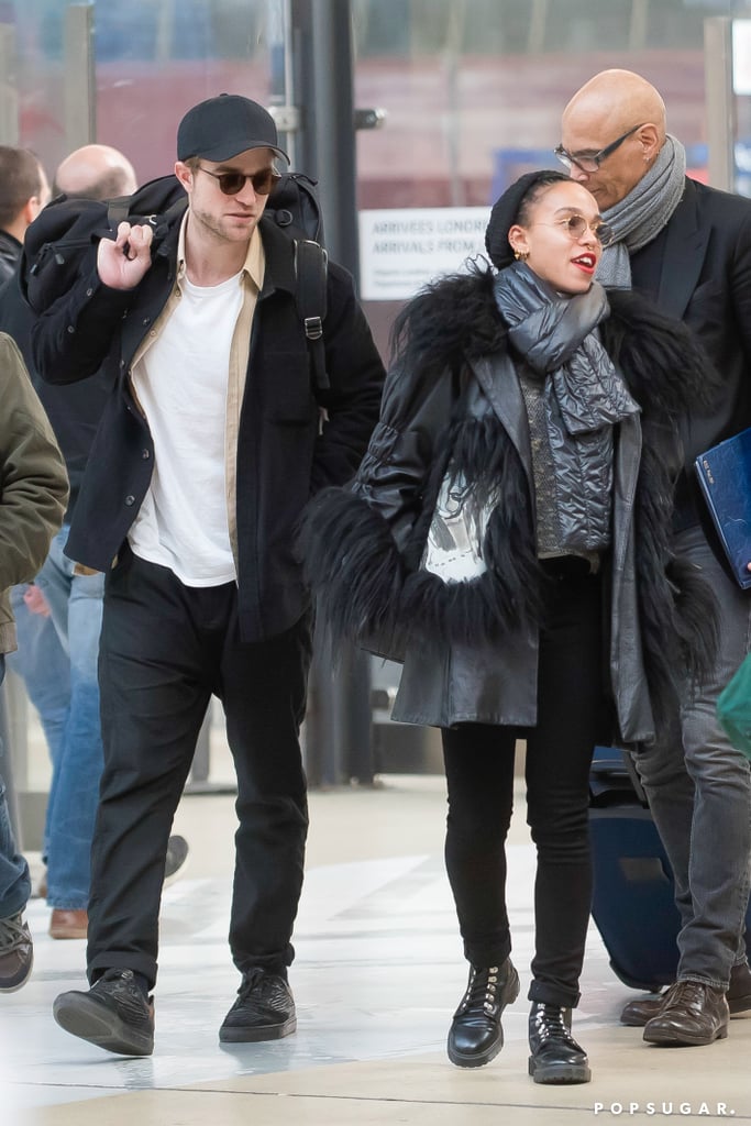 Robert Pattinson and FKA Twigs Arriving in Paris Pictures
