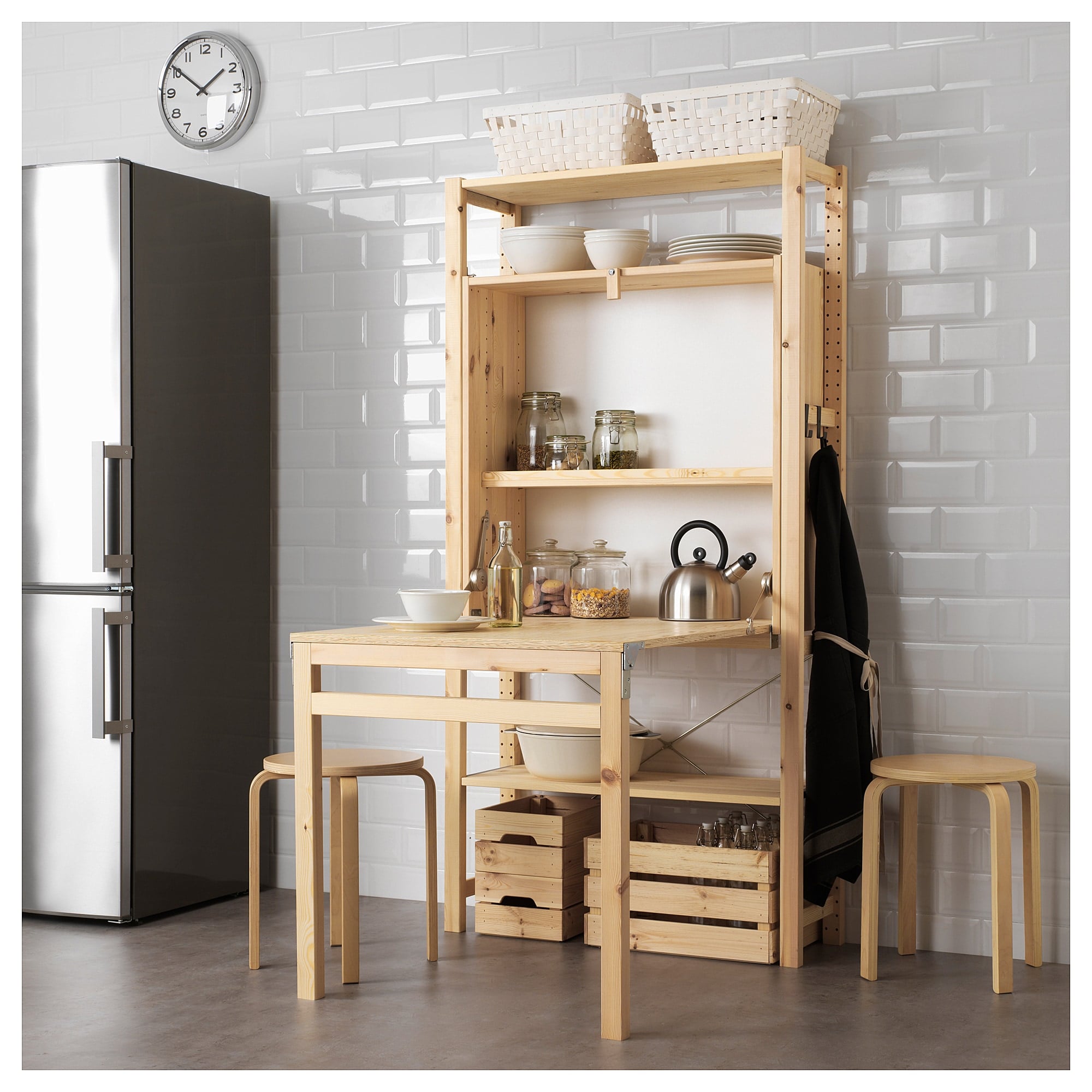 Ivar Shelving Unit With Foldable Table Ivar Shelving Unit with Foldable Table