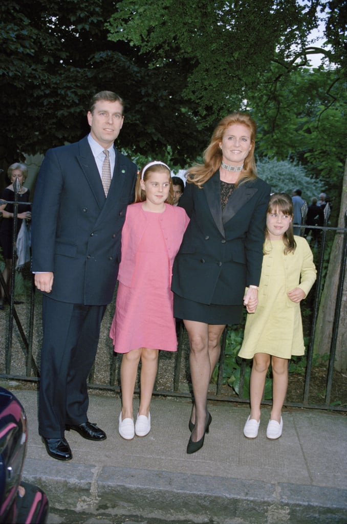 The family of four posed together at a garden party in 1999, nearly three years after Andrew and Sarah finalized their divorce.