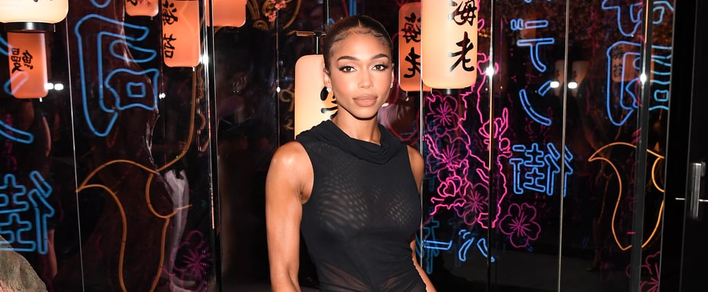 Lori Harvey Stepped Out in a Sheer Black Dress and High Spiral Heels
