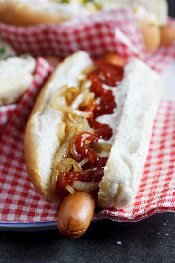 Classic Hot Dog With Mayo Mustard And Fried Onions Best Hot Dog Recipes Popsugar Food Uk Photo 9