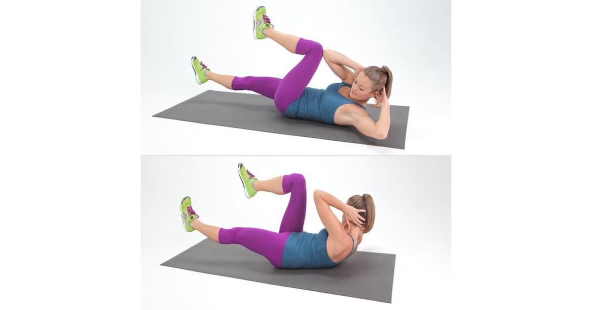 Bicycle Crunches Simple Ab Exercises POPSUGAR Fitness Photo 6