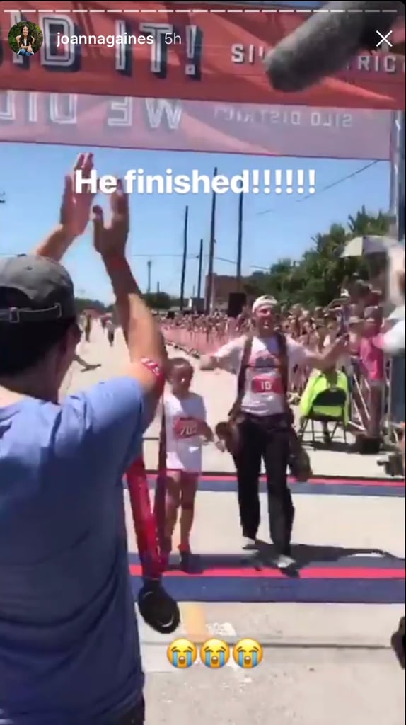 Joanna Gaines Supporting Chip For His First Marathon