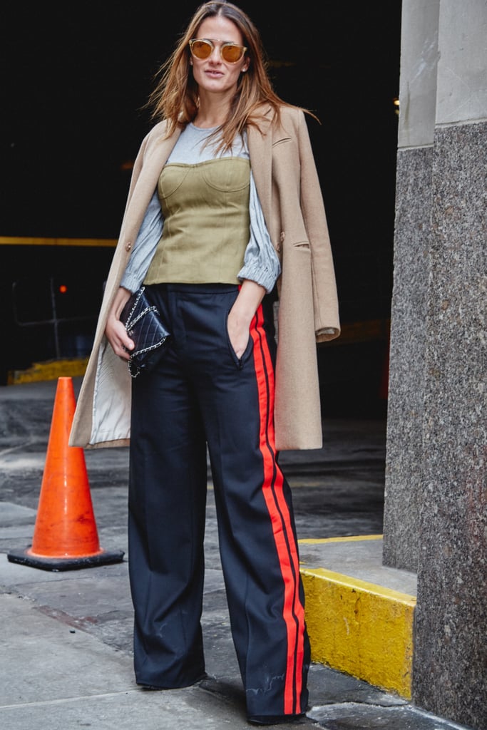 On Fashion Director Hannah Weil McKinley: Tibi top, H&M coat, Zara pants, and Chanel bag