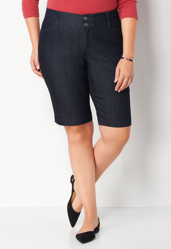 CJ Banks Career Denim Plus Size Bermuda