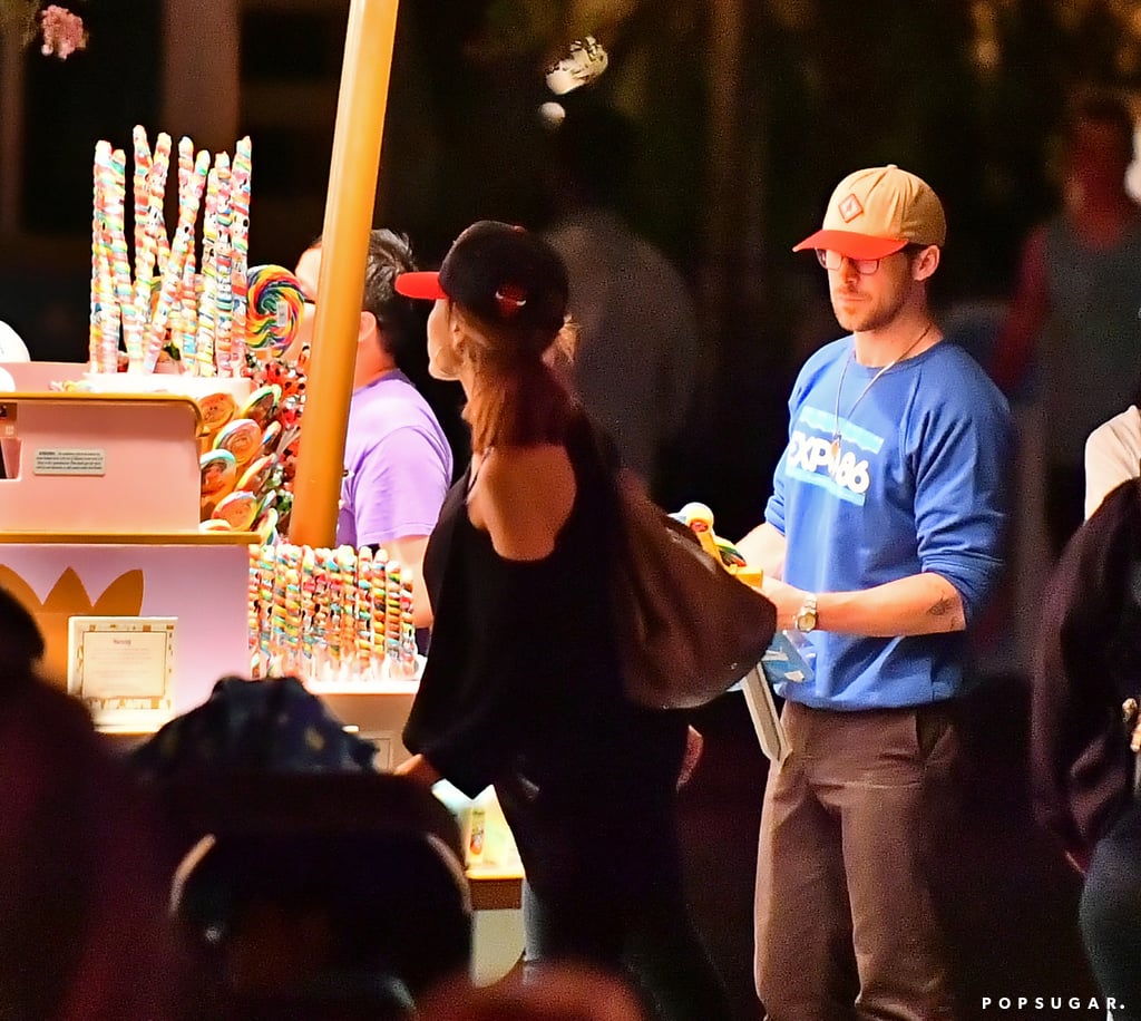 Ryan Gosling and Eva Mendes at Disneyland August 2017