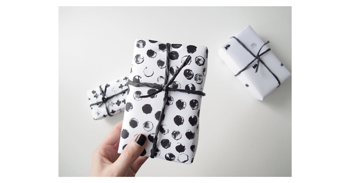 Black and White Gift Wrap DIY Gift Wrap POPSUGAR Smart Living Photo 48