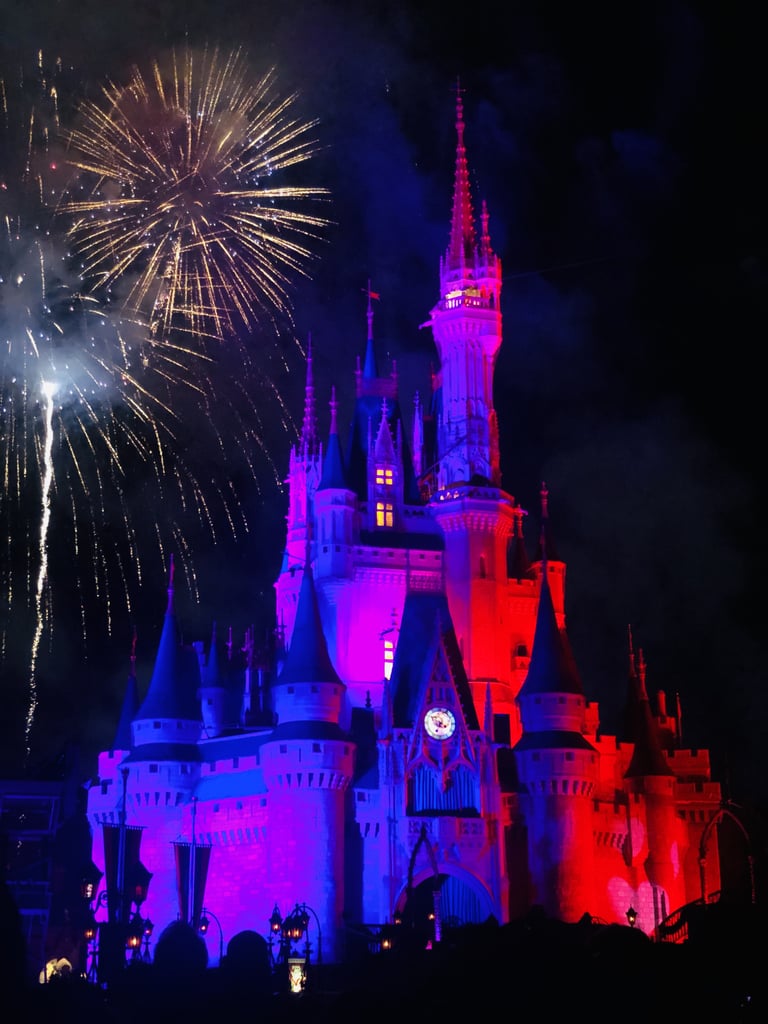 Catch the Fireworks Show in Front of Cinderella's Castle