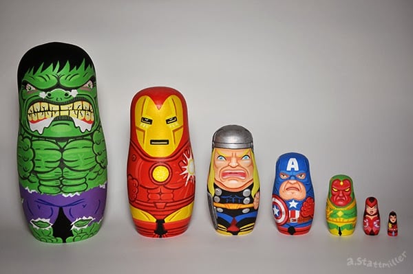 Batman store nesting dolls