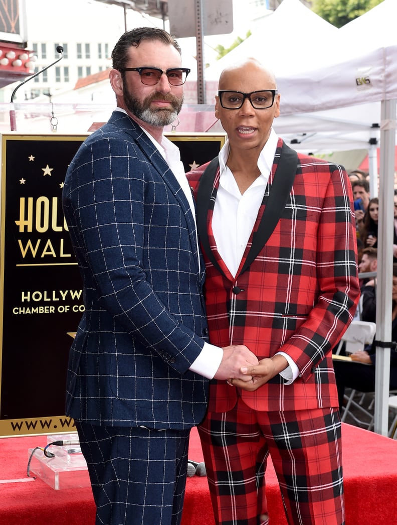 RuPaul and Georges LeBar at RuPaul's Hollywood Walk of Fame Ceremony in 2018