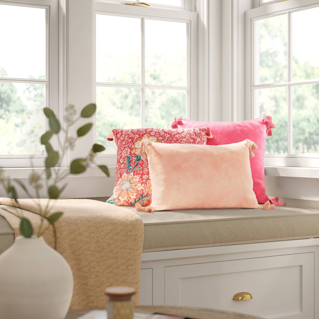 Pretty in Pink: Threshold Velvet Throw Pillow with Tassels