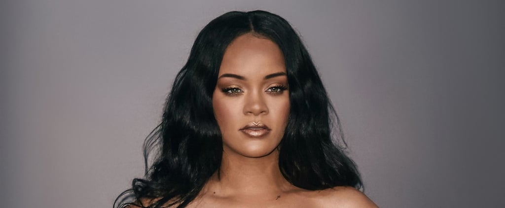Rihanna Wears Gold Fenty Products on Her Lipstick