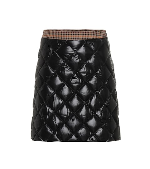 Moncler Quilted Down Miniskirt
