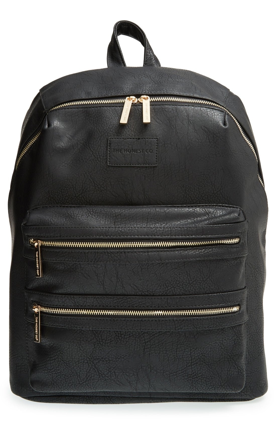 Black leather nappy clearance backpack