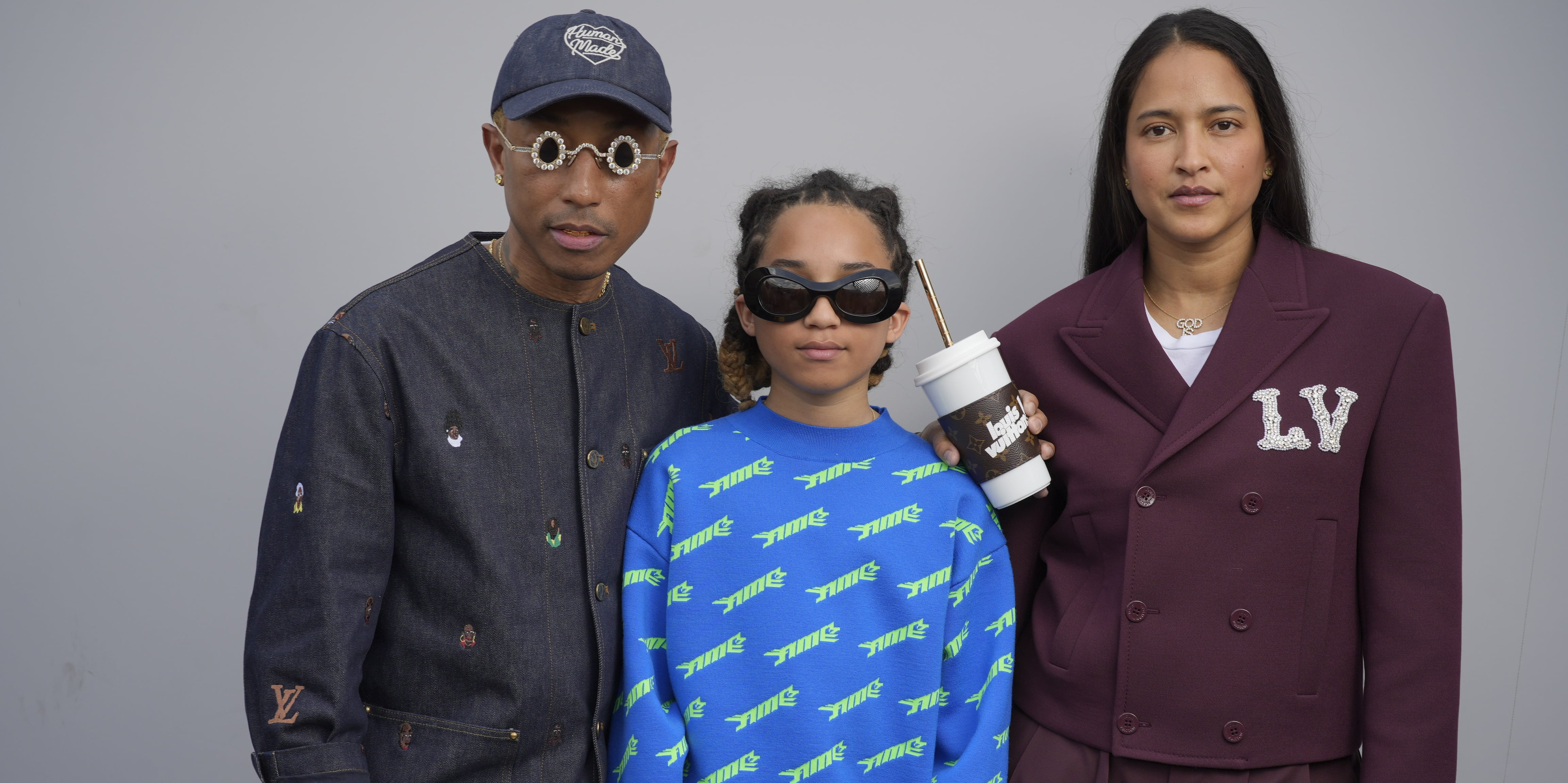 PHARRELL WILLIAMS' WIFE AND KIDS SUPPORT HIM AT HIS 1ST LOUIS