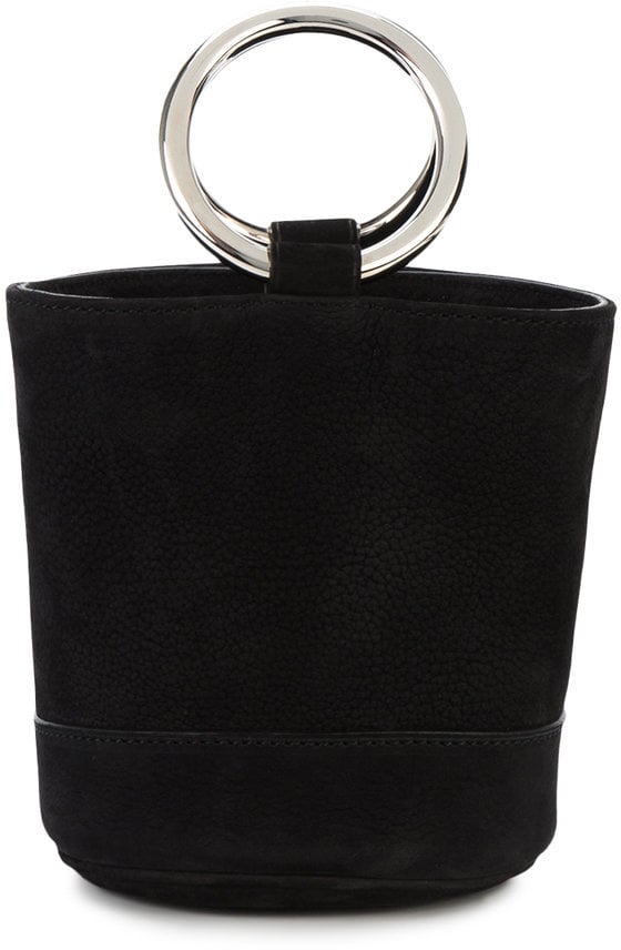 Simon Miller Mini Black Suede Bonsai 15 Bucket Bag