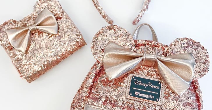 Disney loungefly rose gold cheap backpack
