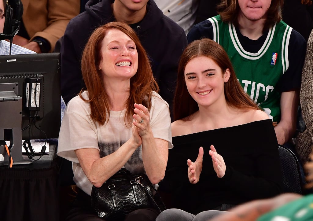 Julianne Moore and Daughter at NY Knicks Game Dec. 2016