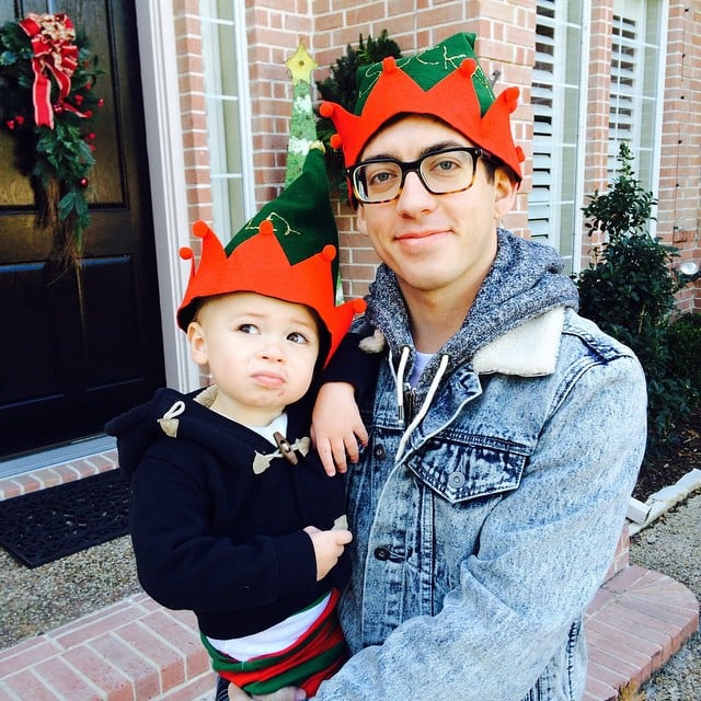 Kevin McHale posed with an adorable little elf.