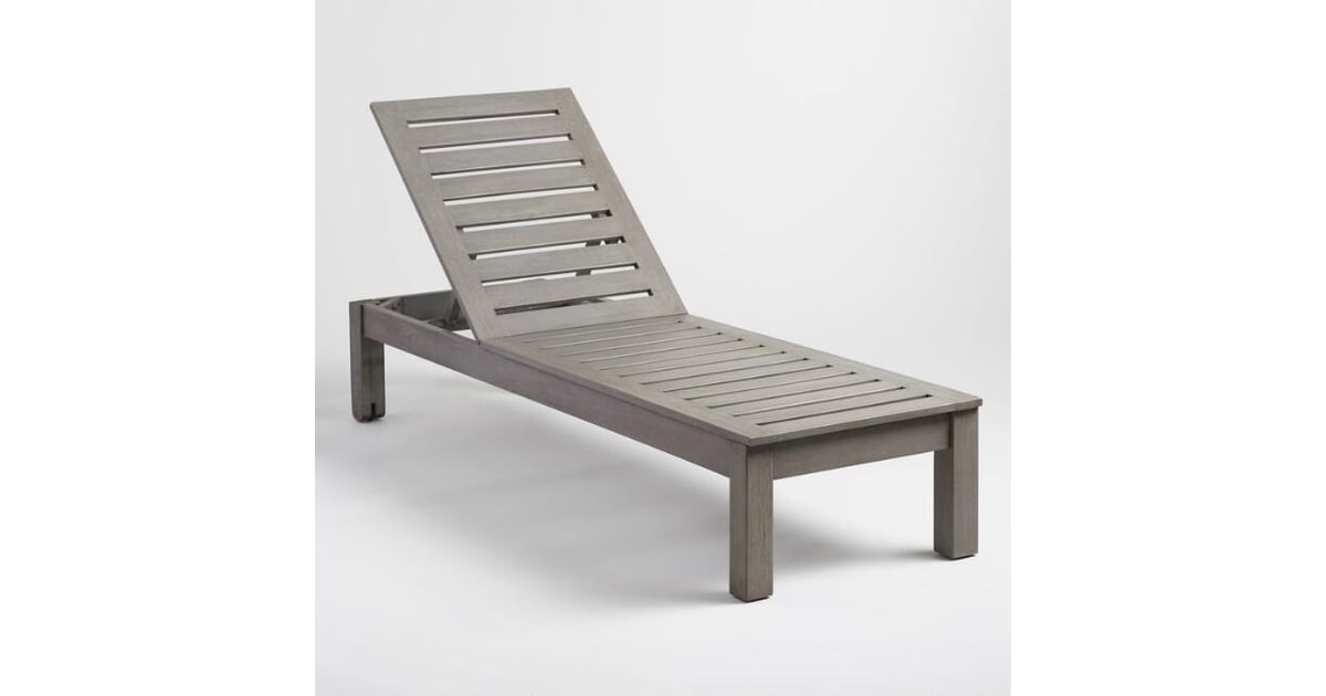 Gray Wood Praiano Outdoor Chaise Lounge  Best Outdoor Furniture From