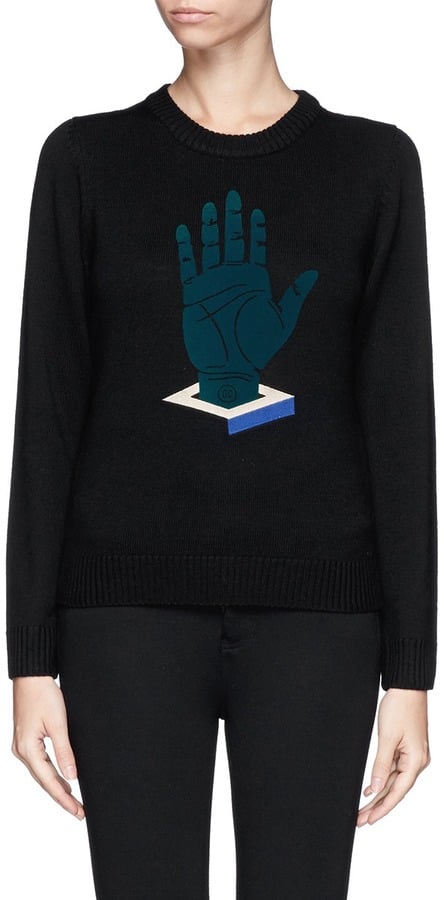 Opening Ceremony Velvet Flock Hand Wool Sweater