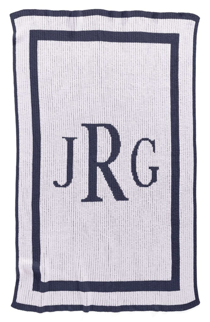 Classic Monogrammed Stroller Blanket