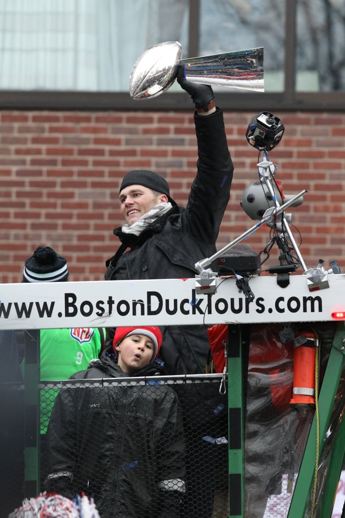 Tom Brady and Son at New England Patriots Parade 2017