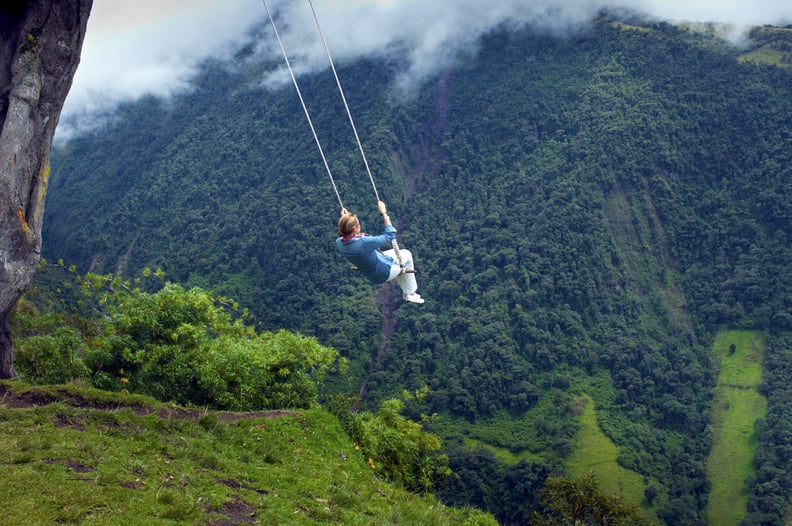 Swing on the Edge of the World in Ecuador