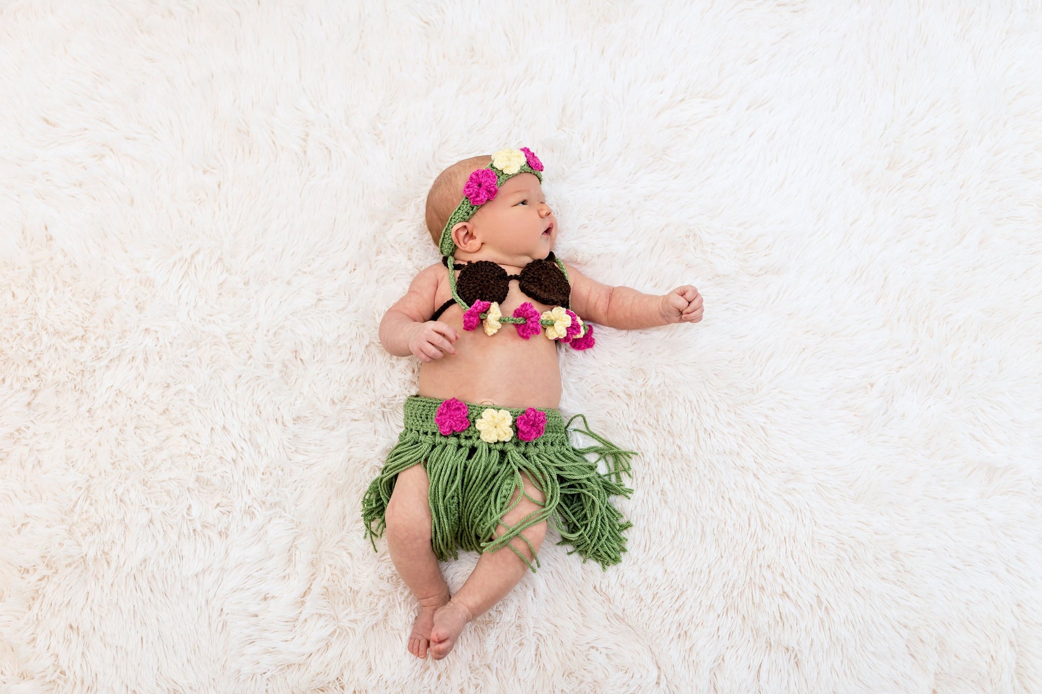 baby hula girl costume