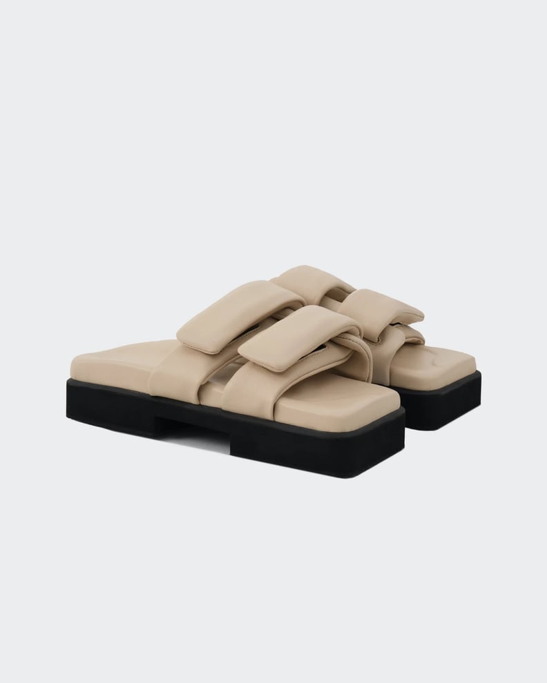 Sinobi Velcro Double Sole Sandal in Beige