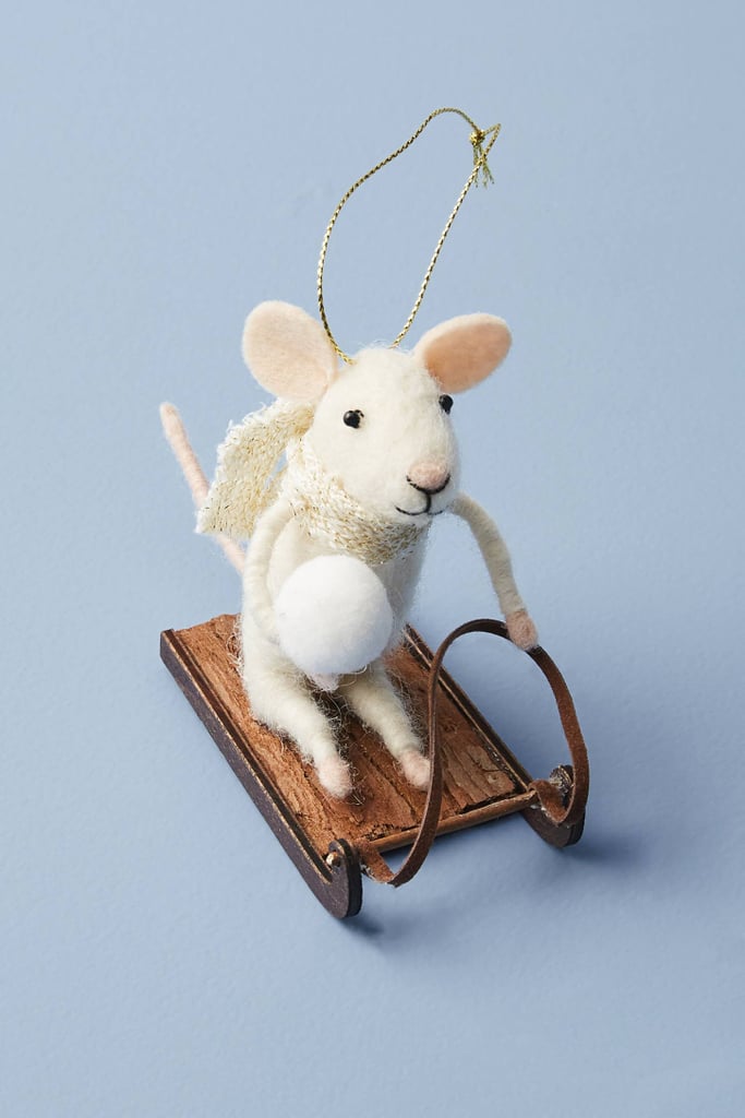 Sledding Mouse Ornament