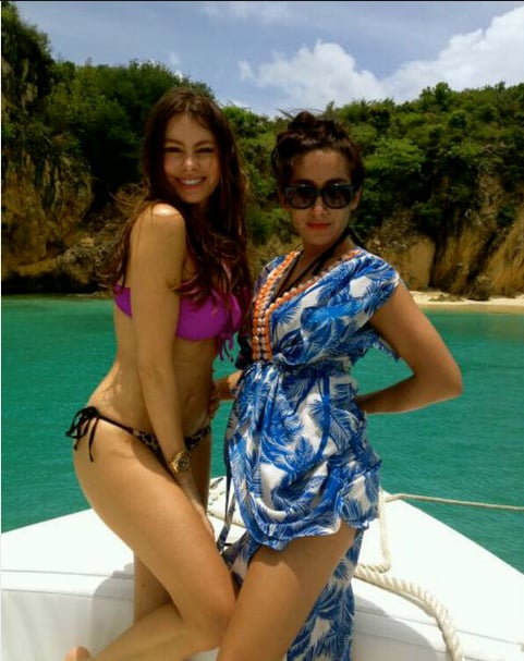 Sofia and a friend posed on the water in May 2012. 
Source: Who Say user Sofia Vergara