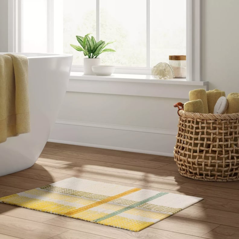 Threshold Plaid Cotton Bath Rug