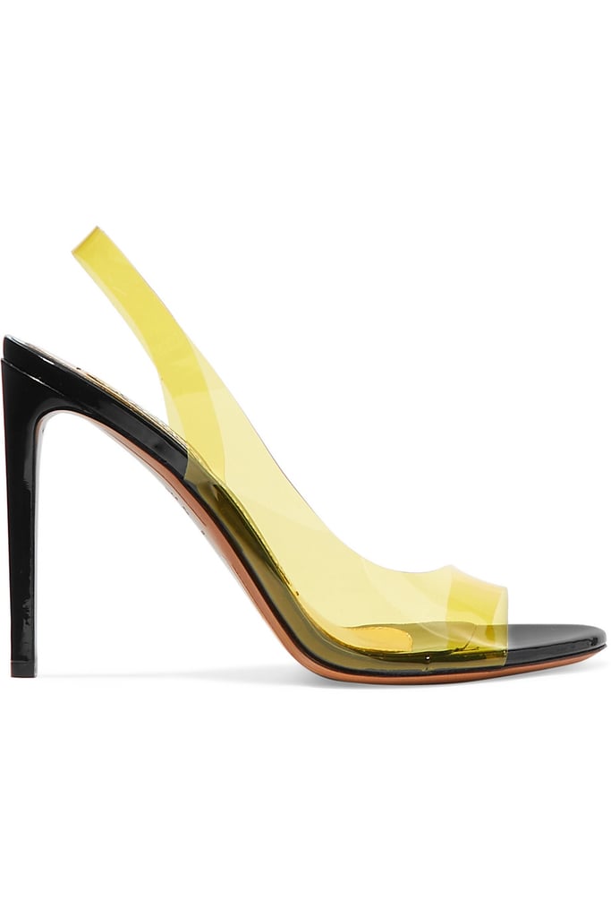 Alexandre Vauthier Amber Ghost Patent Leather and PVC Sandals