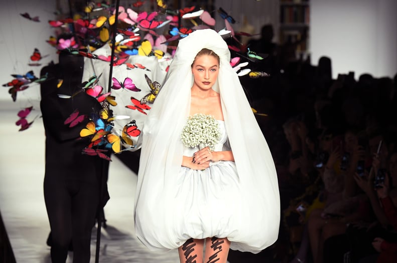 Gigi Hadid as a Bride in Moschino's Spring / Summer 2020 Show