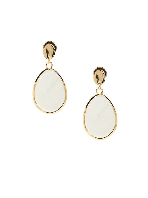 Stone Teardrop Earrings