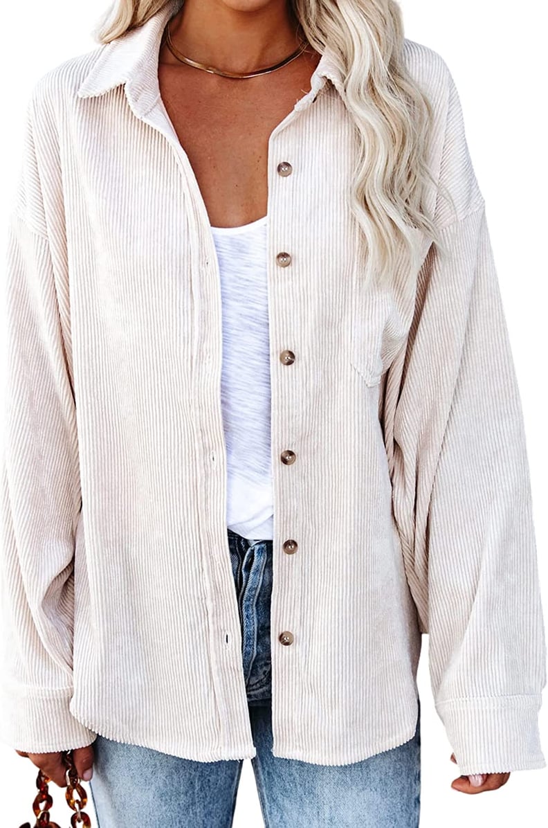 Best Corduroy Button-Down Jacket: Omoone Vintage Corduroy Button Down