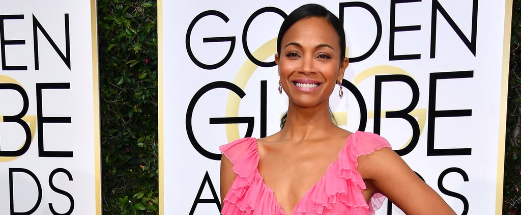 Zoe Saldana's Gucci Dress at the 2017 Golden Globes