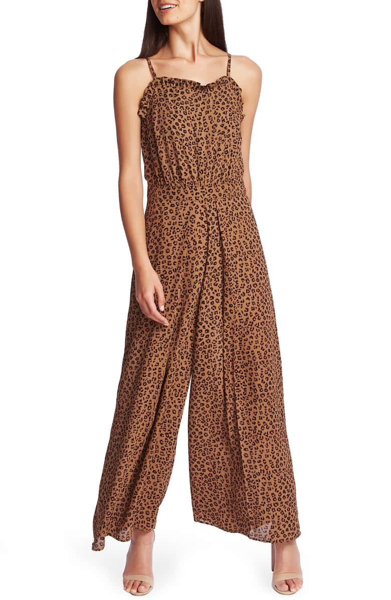 CeCe Ruffled Wide-Leg Jumpsuit